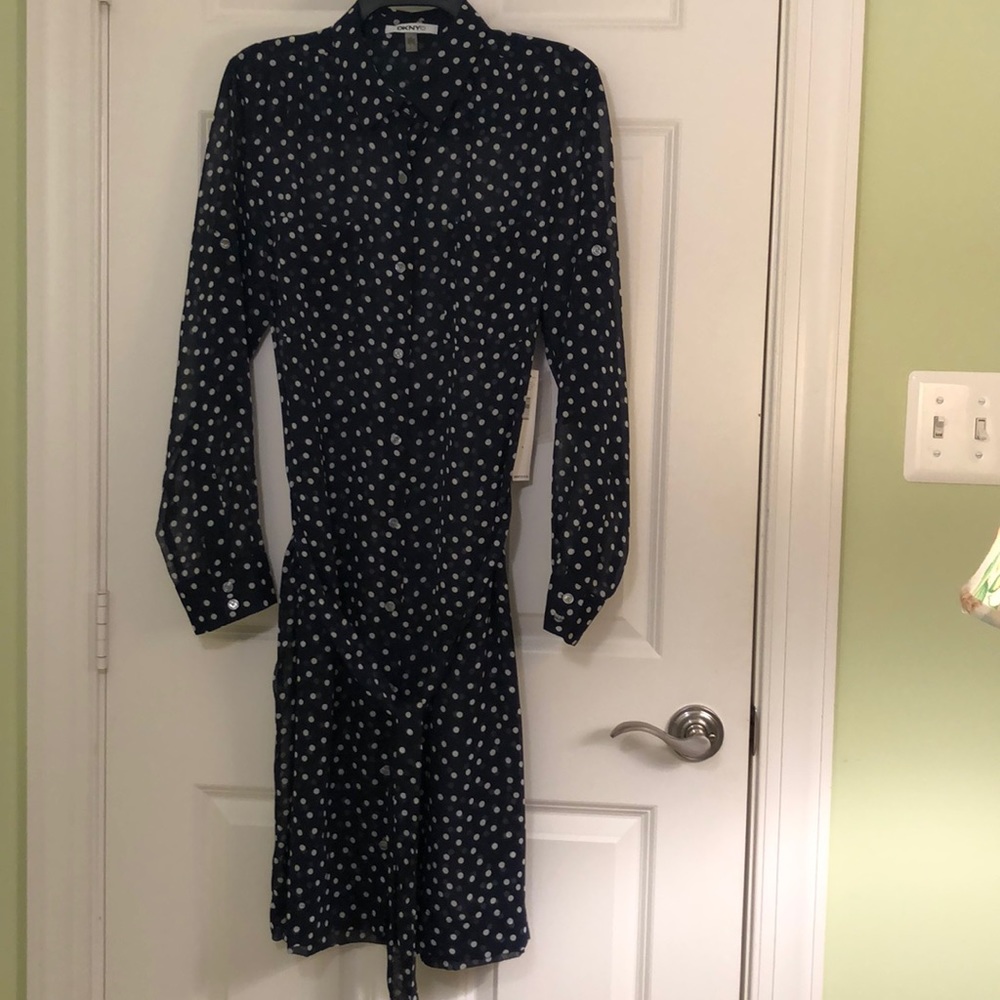 Sheer button down dress